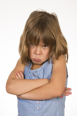 Little girl about to mourn