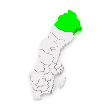 Map of Lulea. Sweden.