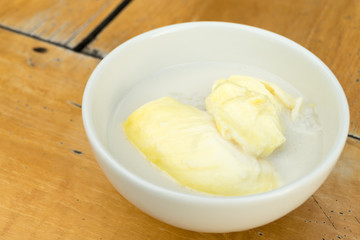 Durian in coconut milk, Thai dessert