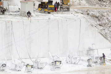 quarry of white marble