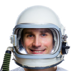 Astronaut isolated on a white background.