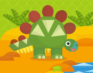 Cartoon dinosaur - illustration for the children