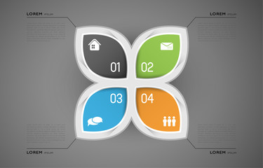 option cells banners with icons; design template