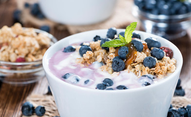 Portion of Blueberry Yogurt