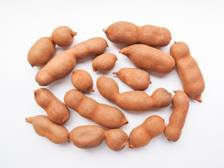 Raw tamarind fruits