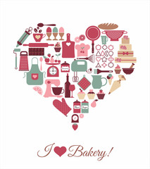 Obraz na płótnie Canvas Bakery icons set. Vector elements for your design.