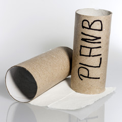 Leere Toilettenpapierrollen
