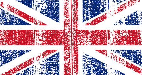 British grunge flag. Vector illustration