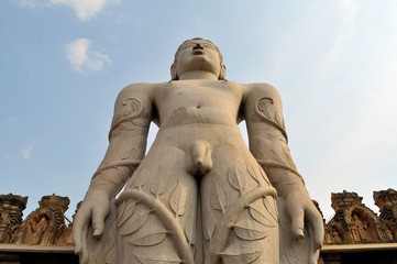 Jain god Gomeshvara in Shravanabelagola, India