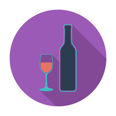 Wine flat icon