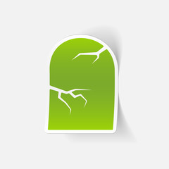 realistic design element: tombstone