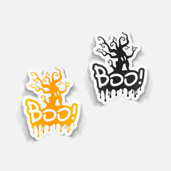 realistic design element: boo