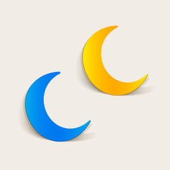 realistic design element: moon