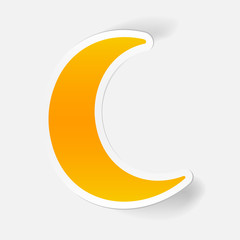 realistic design element: moon