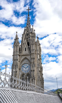 Steeple of the Basilica Church in Quito, Ecuador