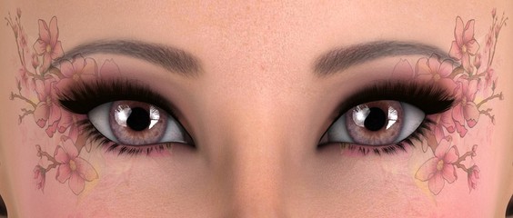 Fototapeta premium 女性の目元アップ
