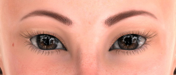 Obraz premium 女性の目元アップ