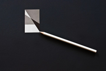 pencil on graphic background