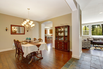 Dining area in old house