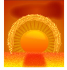 Aehren bei Sonnenuntergang