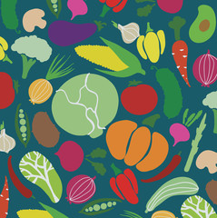 Vector collection of various vegetables