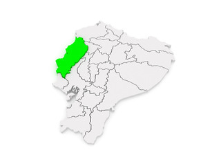 Obraz premium Map of Manabi. Ecuador.