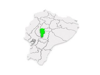 Map of Bolivar. Ecuador.