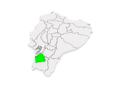 Map of El Oro. Ecuador.