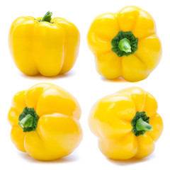 Group of yellow bell pepper or capsicum