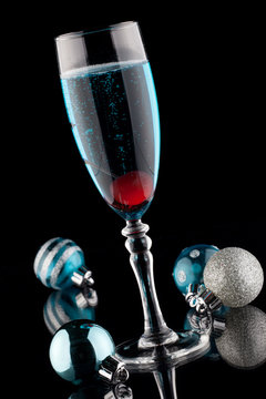 Blue Champagne Cocktail
