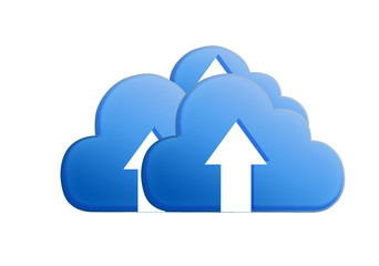 Blue Cloud ; Cloud computing concept.