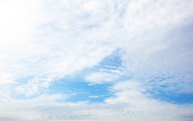 Obraz premium blue sky with clouds closeup