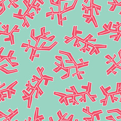 Vector seamless pattern with coral.