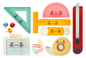 Set of back to school icons