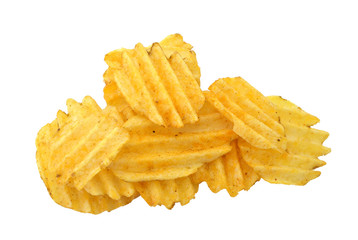 Crisps Wavy white background