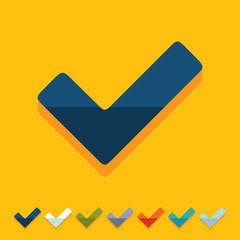 Flat design: tick