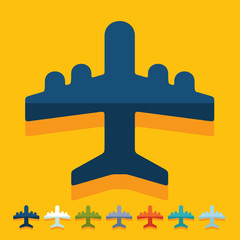 Flat design: plane