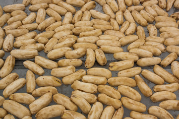 Sun-dried banana,Thai food.