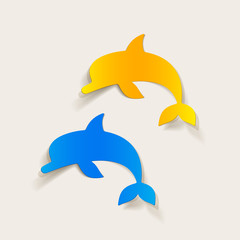 realistic design element: dolphin