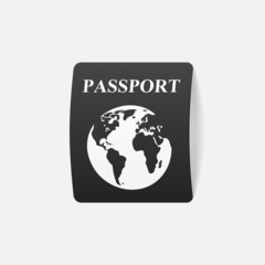 realistic design element: passport