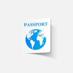 realistic design element: passport