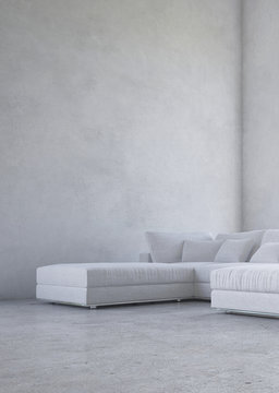 Minimalist living room interior