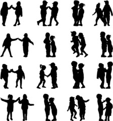 children silhouettes