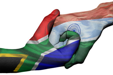 Handshake between South Africa and India