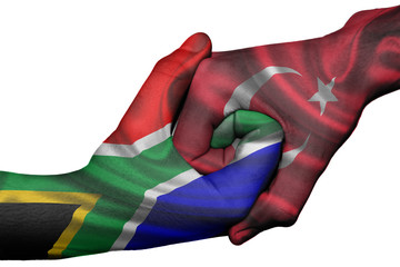 Handshake between South Africa and Turkey