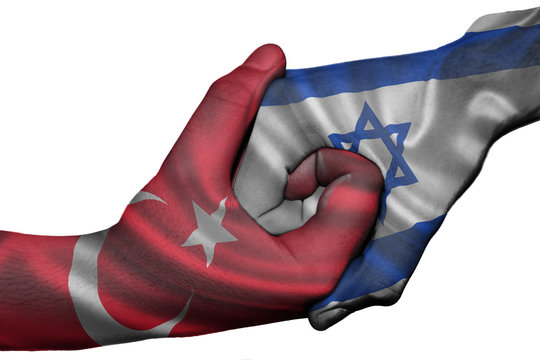 Handshake between Turkey and Israel
