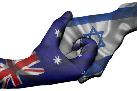Handshake between Australia and Israel