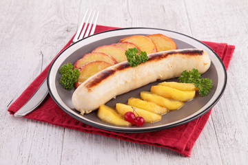 sausage and apple