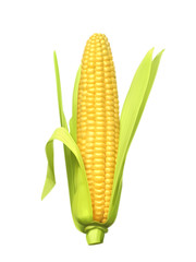 Ripe corn ear, vector illustration © Natis