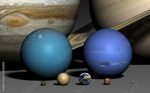 Planets Of The Solar System With Correct Relative Sizes
